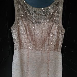 Gold Sequin Cocktail Dress